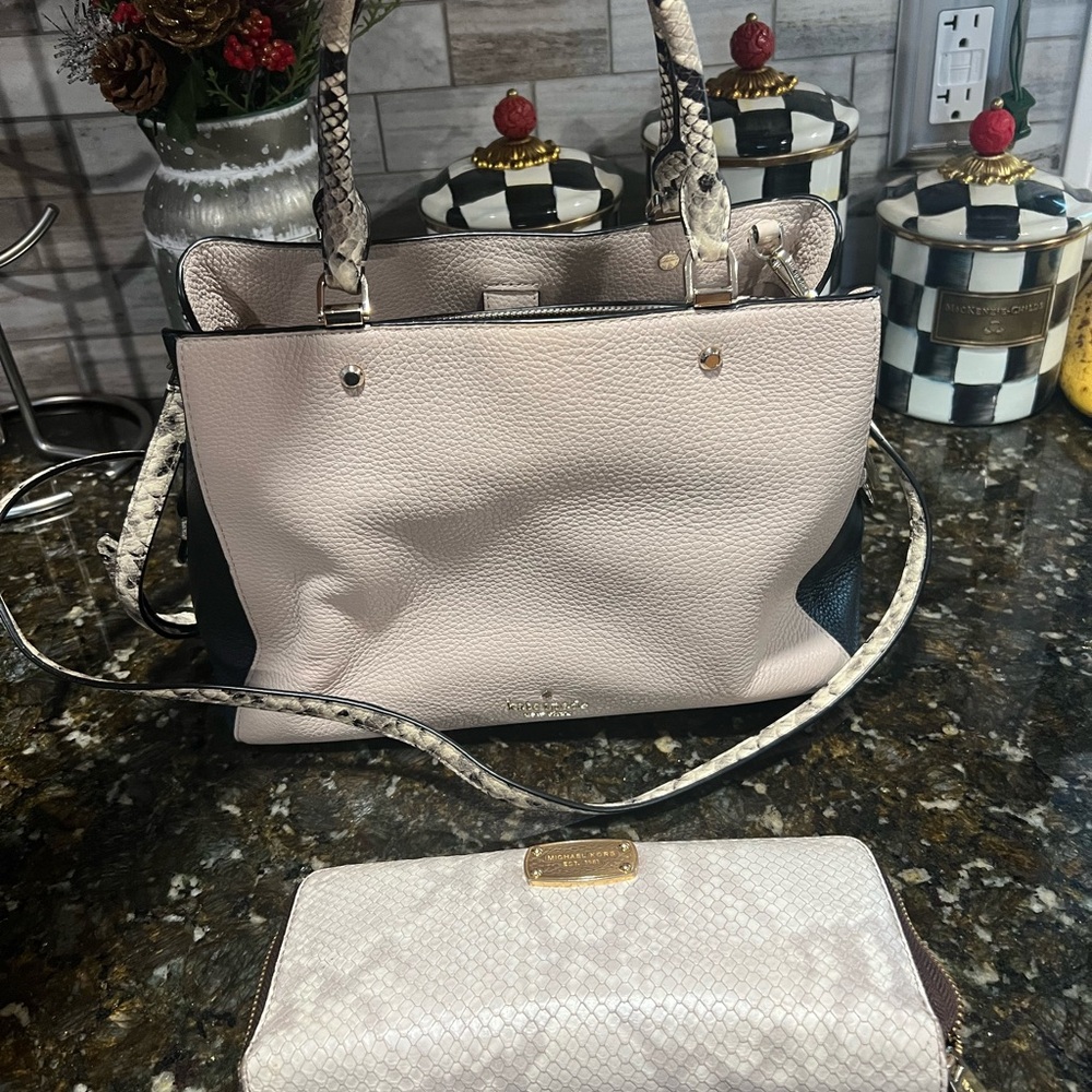Kate Spade Pink and Black Tote Bag
